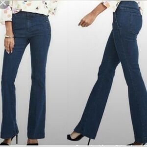 Banana Republic Sailor Flare Leg Dark Rinse Denim Jeans Size 30